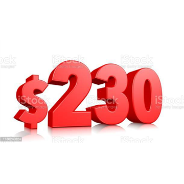    cost $230