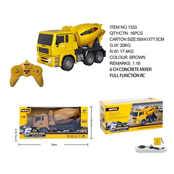 Huina 1:18 2.4G 6CH RC concrete mixer